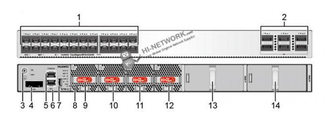 Huawei 클라우드엔진 S6730-S24X6Q switch front and rear panel view showing port layout and components