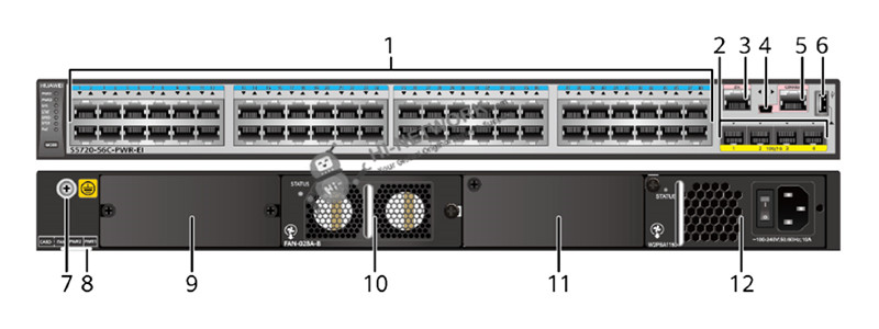 Huawei クラウドエンジン S6730S-H24X6C-A Switch front panel layout and port configuration